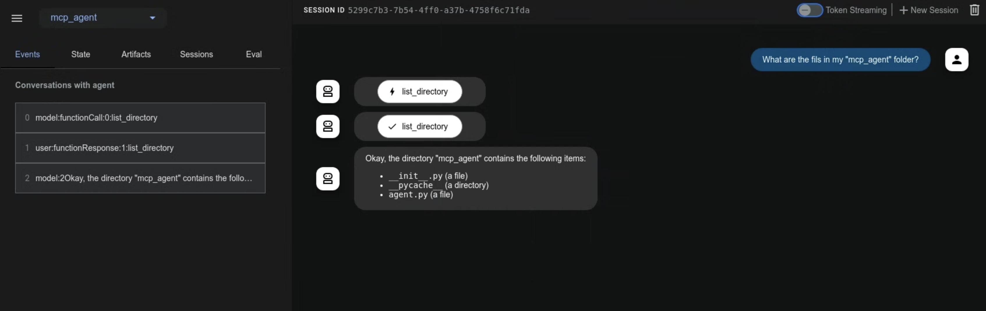 MCP with ADK Web - FileSystem Example
